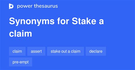 stake a claim synonym